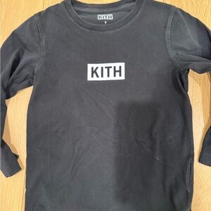 KITH Kids Black Long Sleeve Logo Tee – Size 6